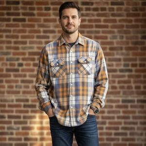 Pendleton Plaid Flannel Shirt - Men's Medium Surf Pendleton 100% Cotton